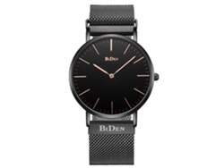Reloj De Pulsera Biden Simple Resistente Al Agua Para Hombre Con Correa De Malla De Acero Negro.