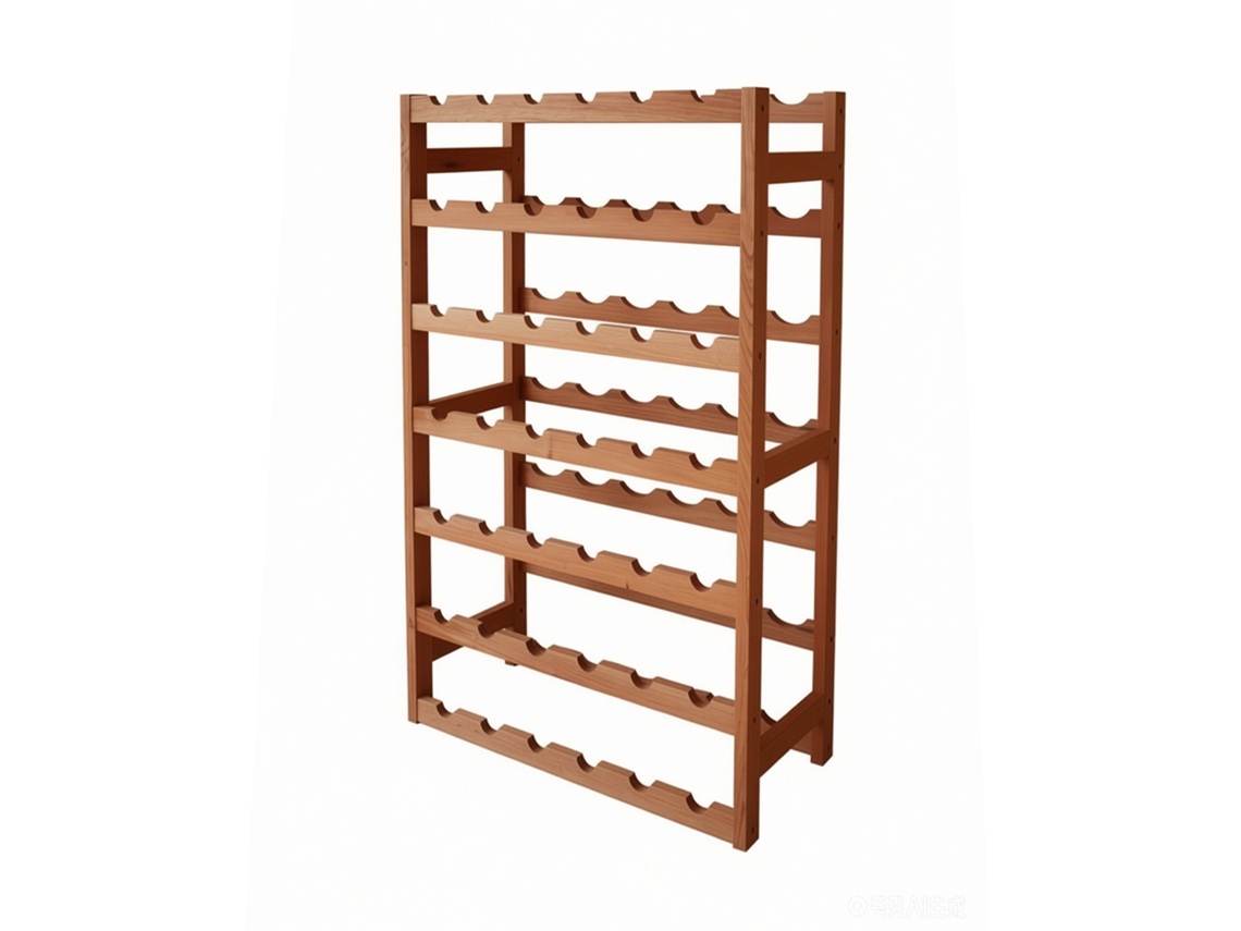 Botellero Relaxdays, 42 Botellas, Nogal, 102 X 63 X 25 Cm, Para Vino Tinto Y Blanco, Color Natural