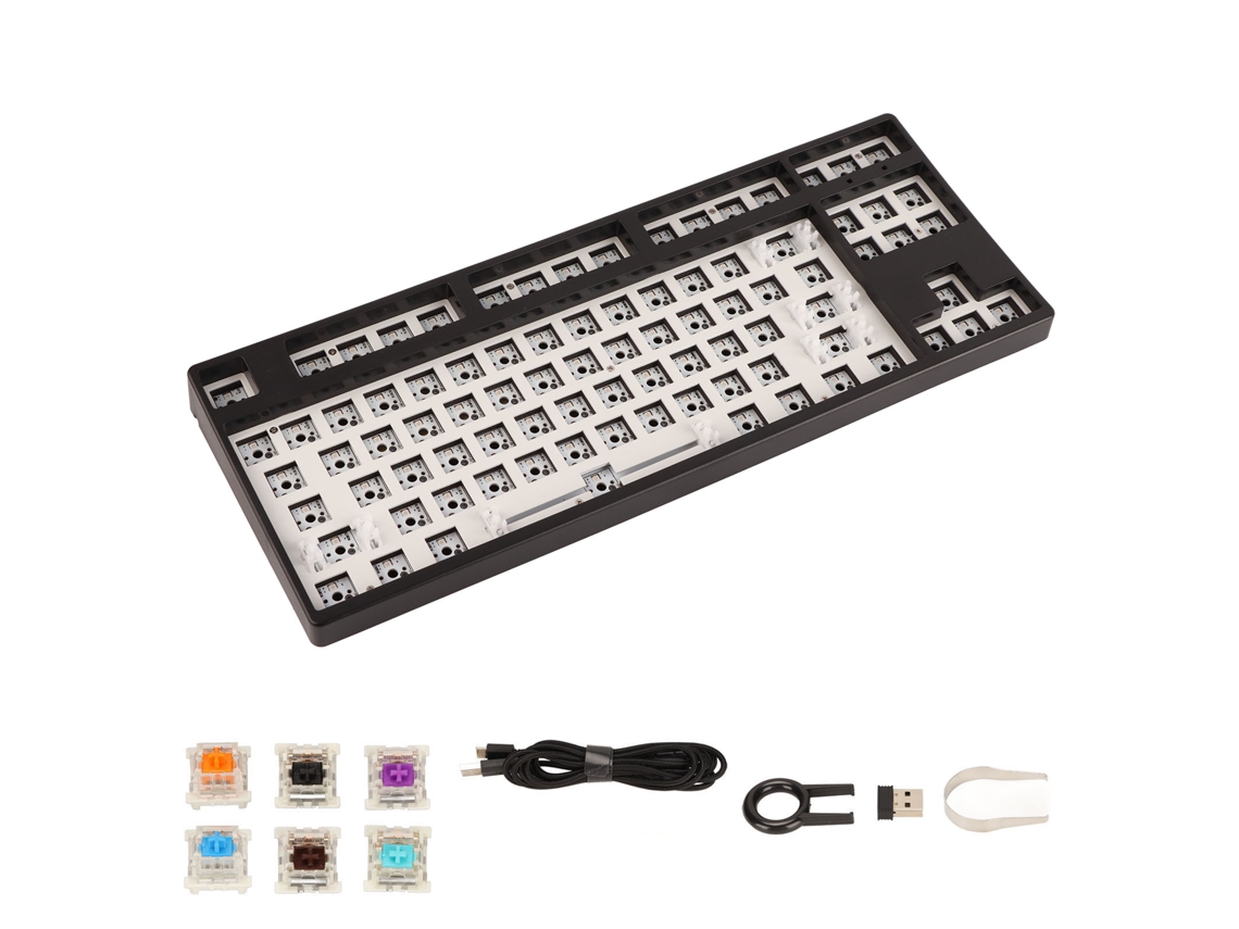 Kit De Teclado Mecánico Diy De 87 Teclas Rgb, Intercambiable En Caliente, Modular Tkl Para Juegos Y Personalización.
