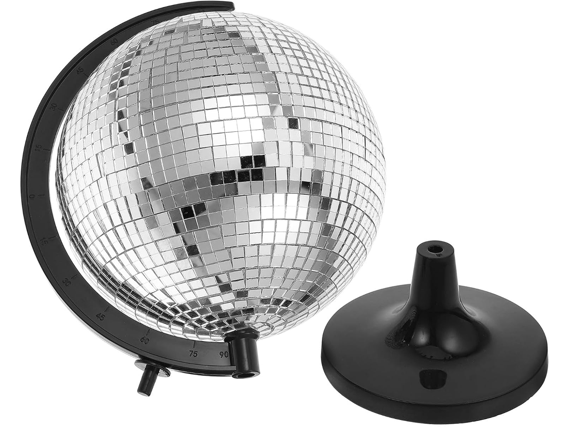 Globo Discoteca Decorativo Cristal Compacto Giratorio Diseño Creativo Decoración Oficinas Hogares Adorno