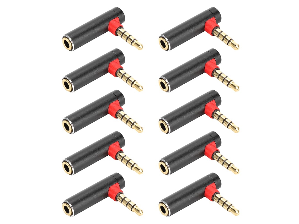Adaptador En Ángulo De 90 Grados, De 3,5 Mm A 5 Mm, Ideal Para Teléfonos, Tabletas, Ordenadores Y Otros Dispositivos.