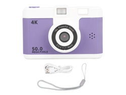 Cámara digital compacta pequeña con doble lente, inalámbrica para vlogging y vídeo.