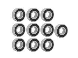 10 Piezas Rodamiento De Bola De Ranura Profunda 6203rs Acero 17mm