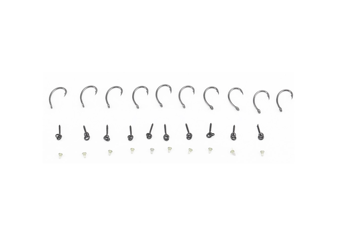 Juego De 30 Piezas De Arnés Ronnie Para Pesca De Carpas Con Anzuelos N.° 6, Tornillos Para Cebo Y Topes Para Cebo.