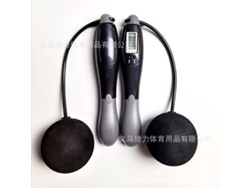 Temporizador electrónico inalámbrico MDUG para ejercicio físico con cuerda de saltar de acero (pelota grande negra y gris)
