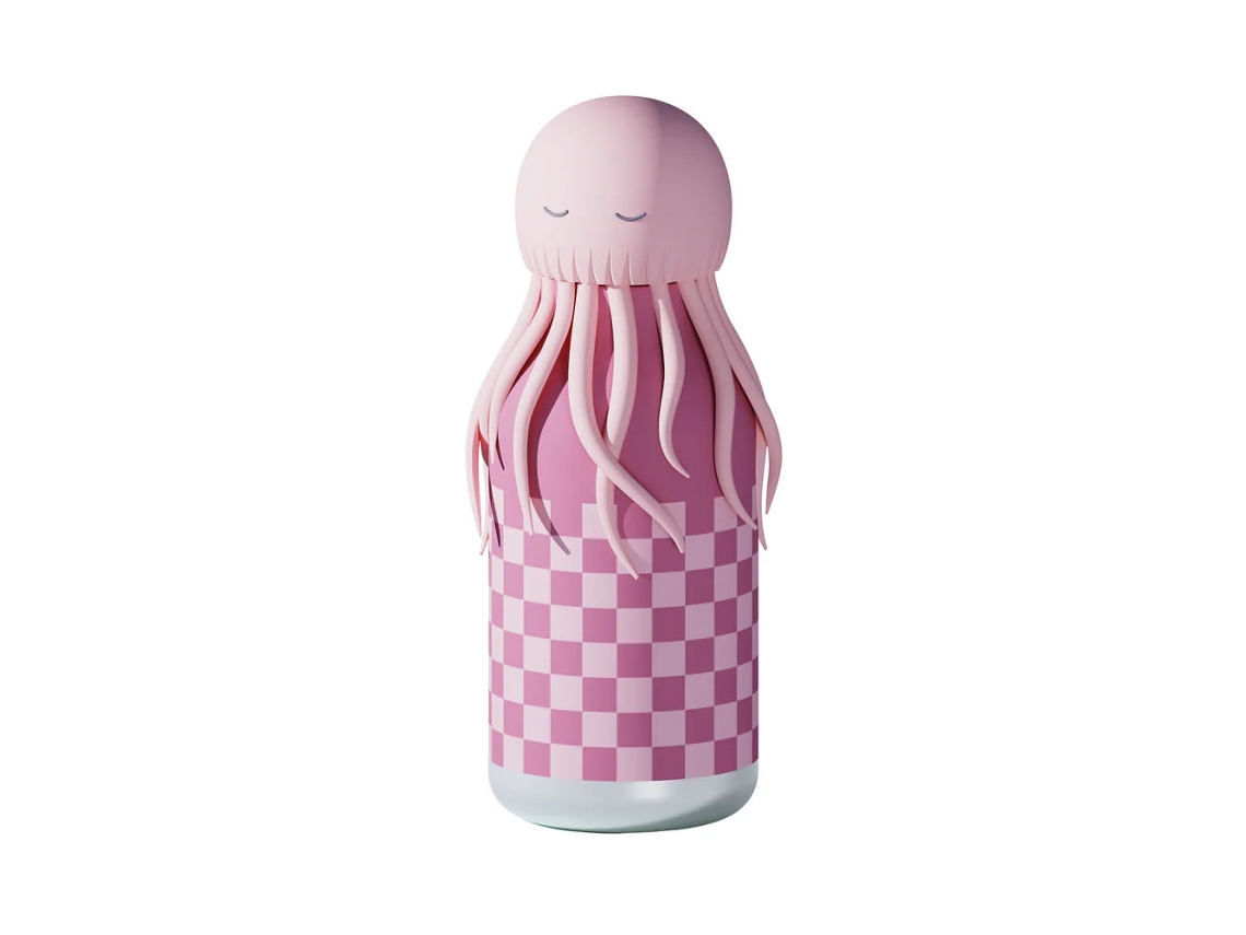 Botella térmica Asobu Bestie Medusa Sbv44jelly de 460 ml con pajita
