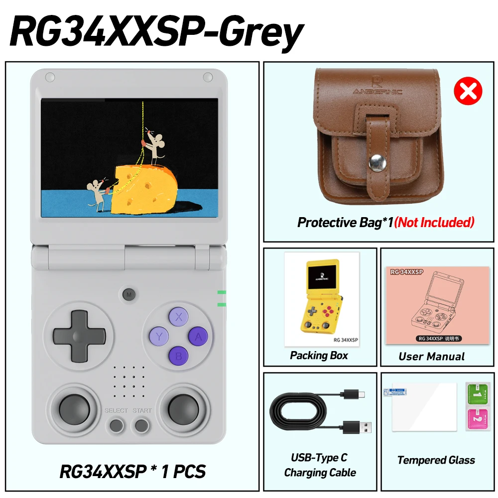 64g 256g (10k Juegos)grisrg34xxsp Ips Linux Consola De Juegos De 64 Bits H700 Quad-core 1gb Juego Rg 34xxsp