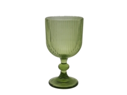Set de 6 Vasos Rayas 330 ml Verde MY GLASS