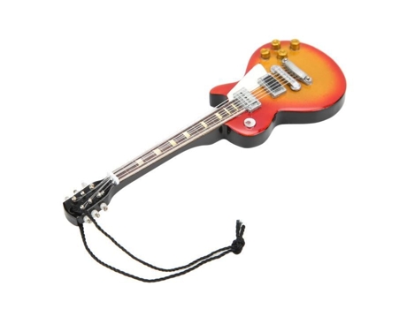 Guitarra de juguete modelo de guitarra de tilo exquisitos detalles finos Mini modelo de instrumento Musical para decoración de escaparate