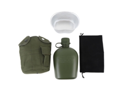 Kit De Cantimplora Con Botella De Agua De 1 Litro, Estuche Y Vaso De Pe Para Acampar, Hacer Senderismo Y Excursionismo.
