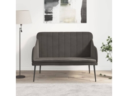 Lovely Home Banco 110X76X80 Cm Terciopelo Gris-Oscuro