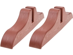 Soporte Biombo Plegable Gruesa Fácil Montar Plástico Negro Resistente Desgaste 2 Piezas Base Al