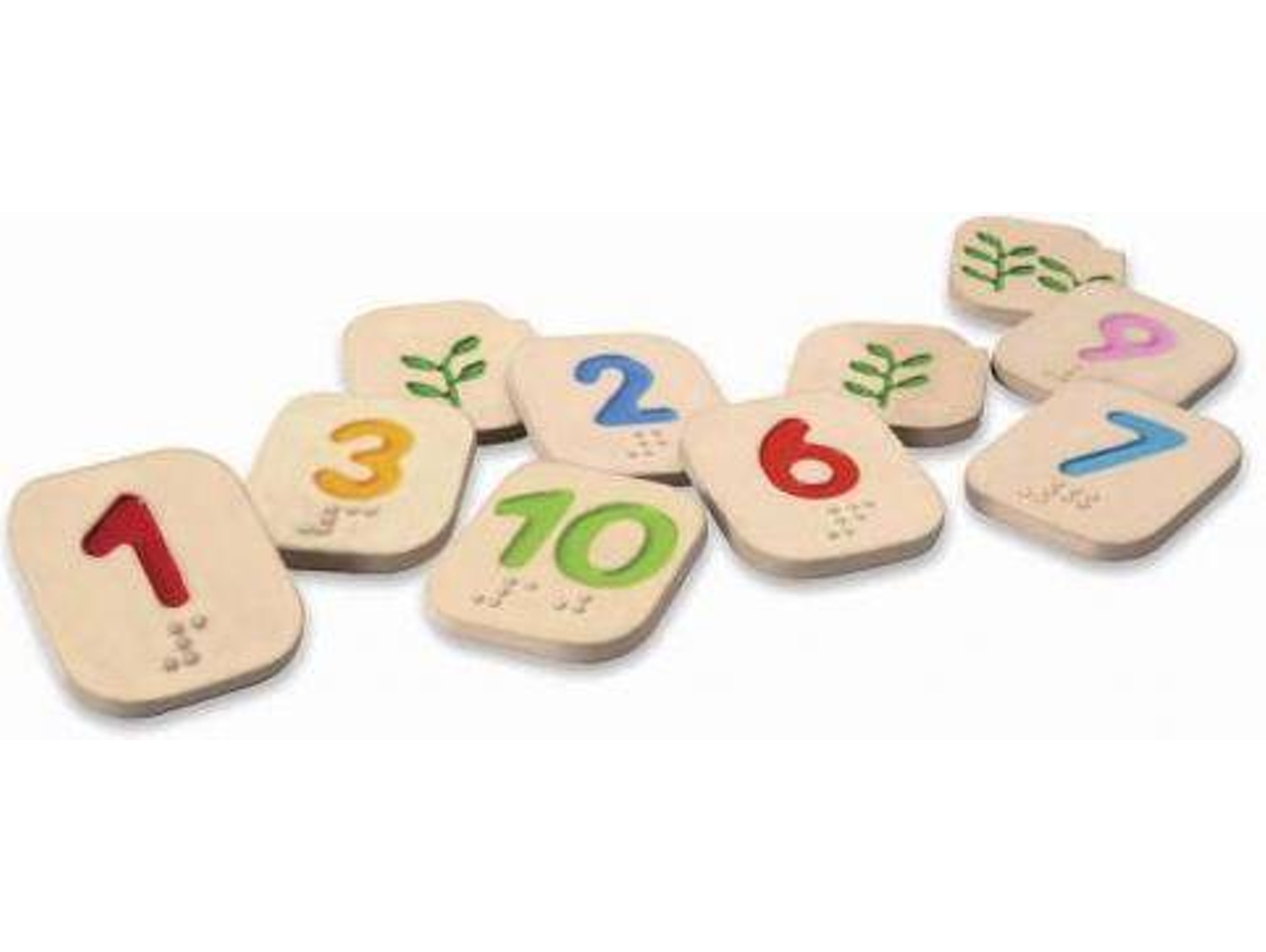 Números 1 - 10 Braille PLAN TOYS Madera