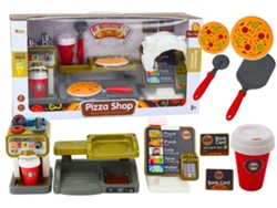 B.active - Juego de pizzería, máquina de café, bebidas y caja registradora
