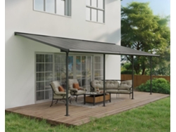 CANOPIA Capri Pérgola Cubierta para Terraza de Aluminio 3X7,4 m Gris
