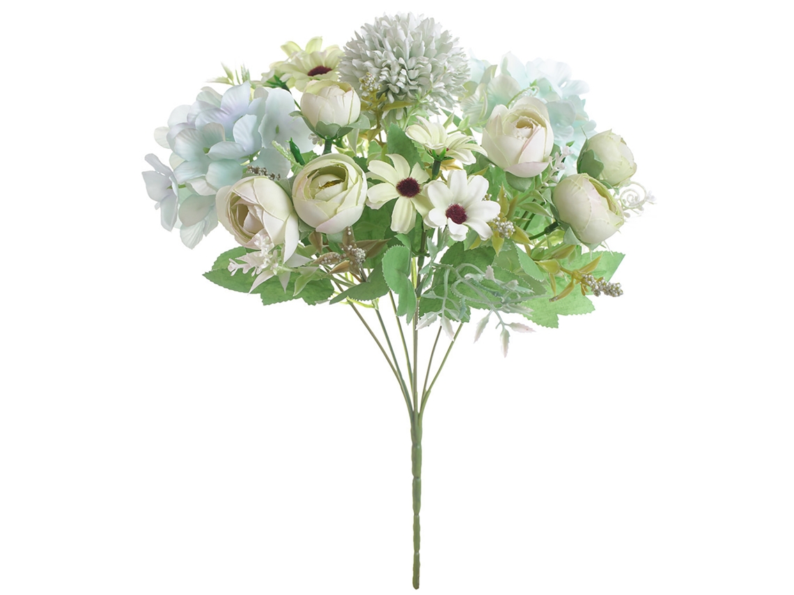 Rebe-flor Artificial De Seda Exquisita Y Lifelike Para Fotografía, Boda, Hogar Y Tienda Decoración Verde