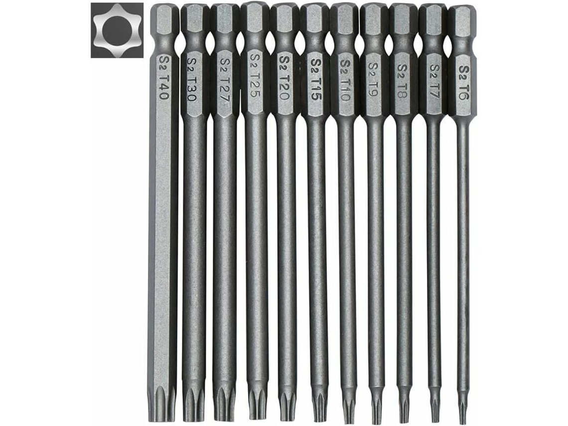 Juego De Puntas Torx De Seguridad Profesional, De Acero S2 De Alta Resistencia Al Desgaste, Puntas De Estrella Magnéticas Antimanipulación Para Ensamb
