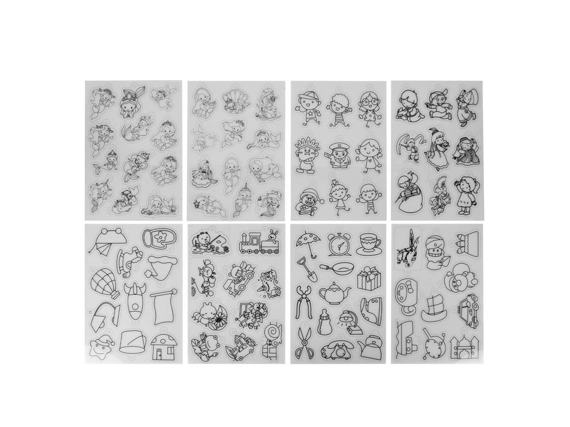 8 Láminas Termorretráctiles Con Diseños Para Niños Y Niñas, Papel Artístico Para Manualidades Diy, Translúcidas.
