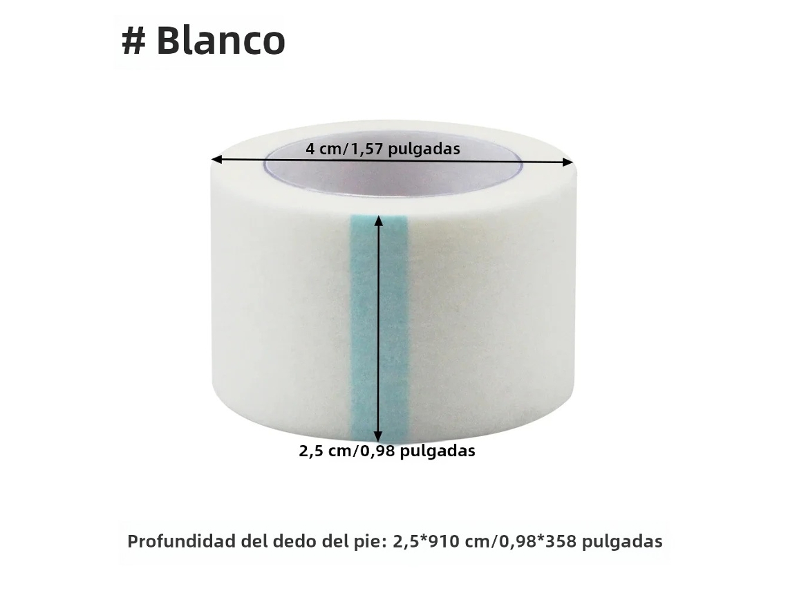 Cinta microporosa de papel médico sin látex Mdug (blanca, 2,5 cm, 5 unidades)