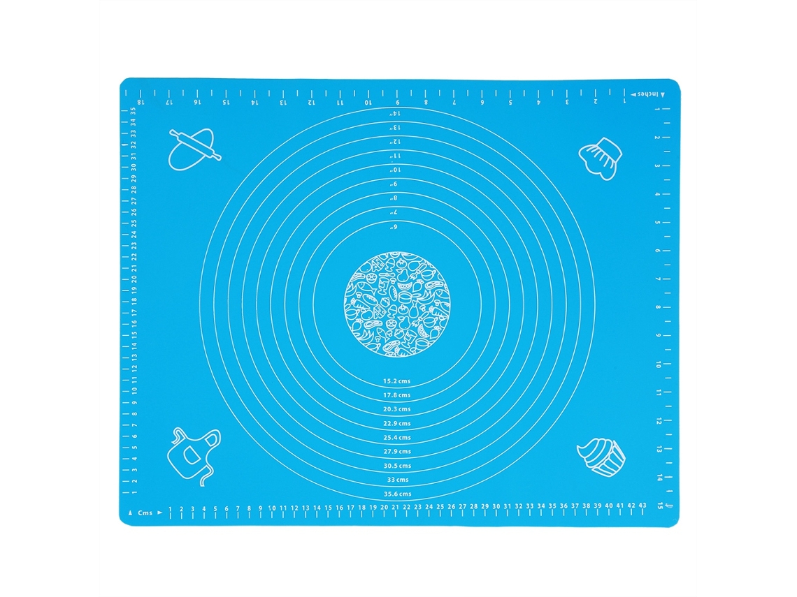 Almohadilla De Silicona Para Hornear Con Escalas Y Rodar Masa 40x50cm Azul Herramienta De Baking