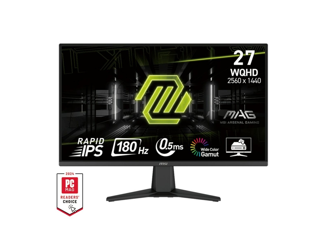 Monitor MSI MAG 275QF (Negro - 27" - LCD - Wide Quad HD - 0,5 ms)