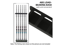Soporte Vertical Para Cañas De Pescar Con 6 Ranuras Para Montaje En Pared, Ideal Para Garaje Y Barco.