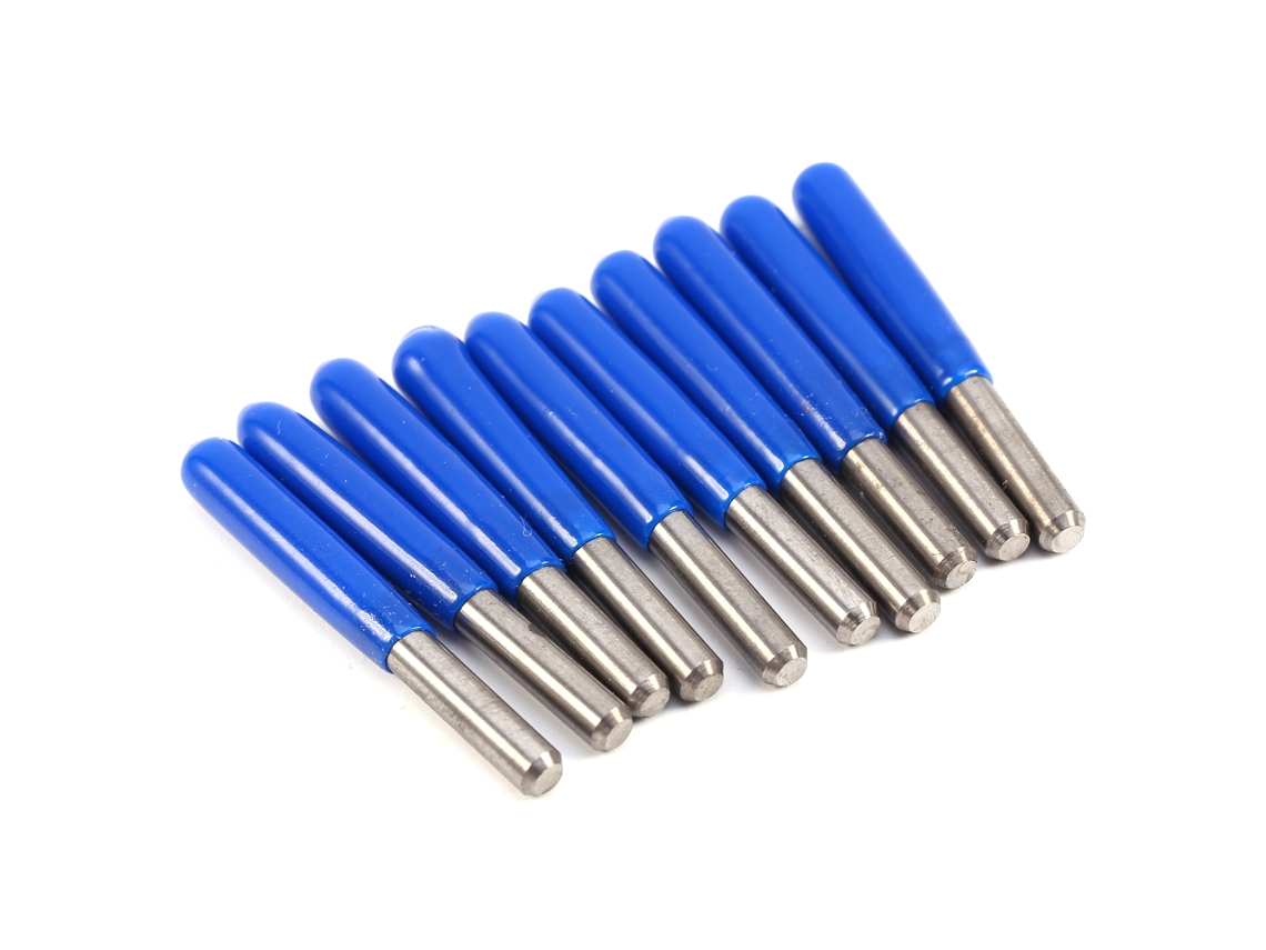 Juego de 10 brocas de carburo CNC de 3,175 mm y 33 mm para grabado en PCB y papel de lija.