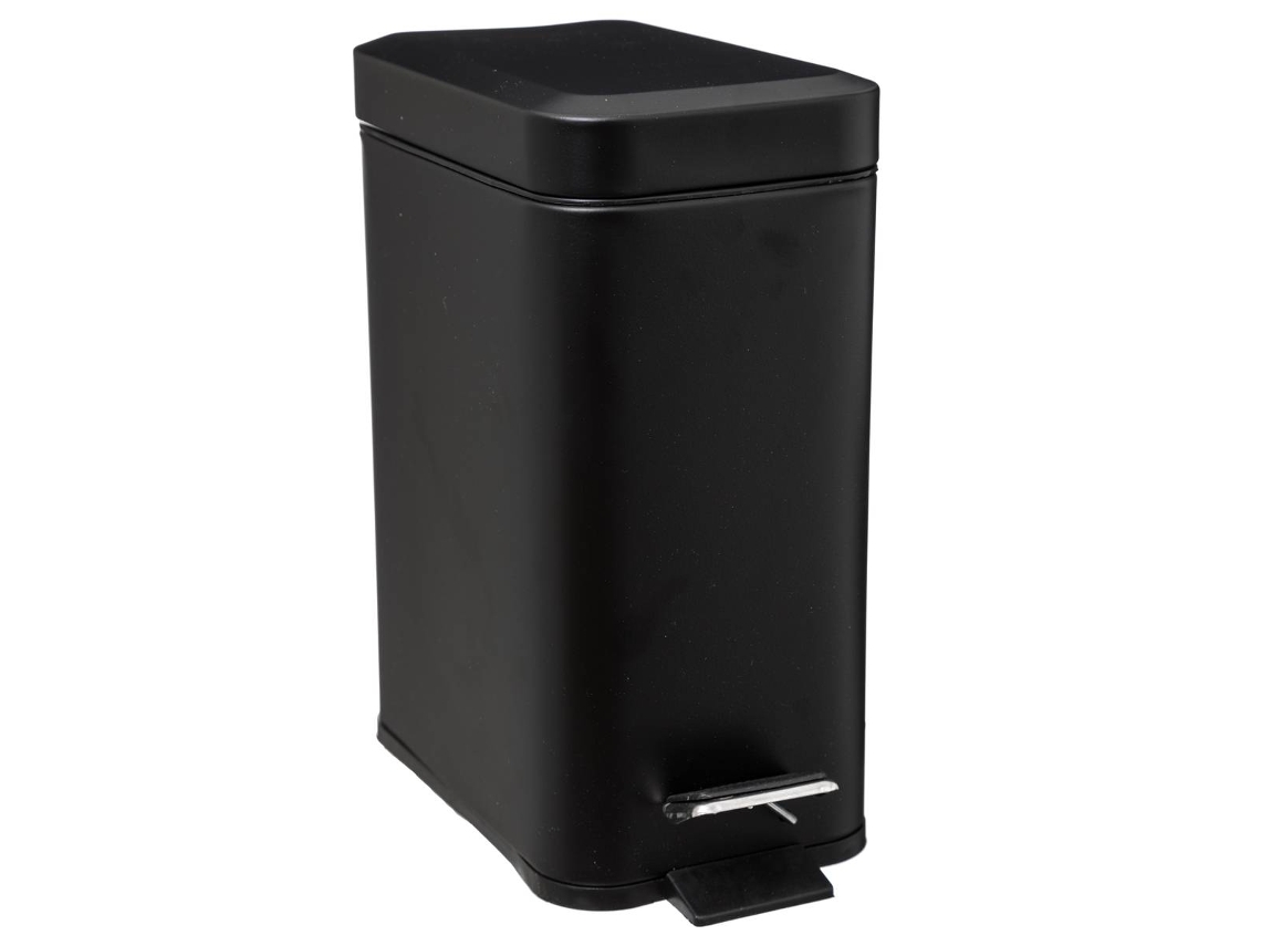 Cubo Rectangular Cierre Suave Acero Inoxidable 5L Negro 5 FIVE SIMPLY SMART