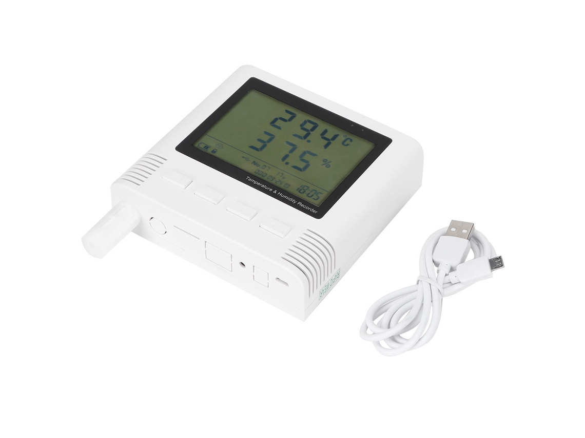 Registrador Usb De Temperatura Y Humedad Con Carga Automática, Alarma, ±0,2 ℃, ±2 % Hr, 26 W