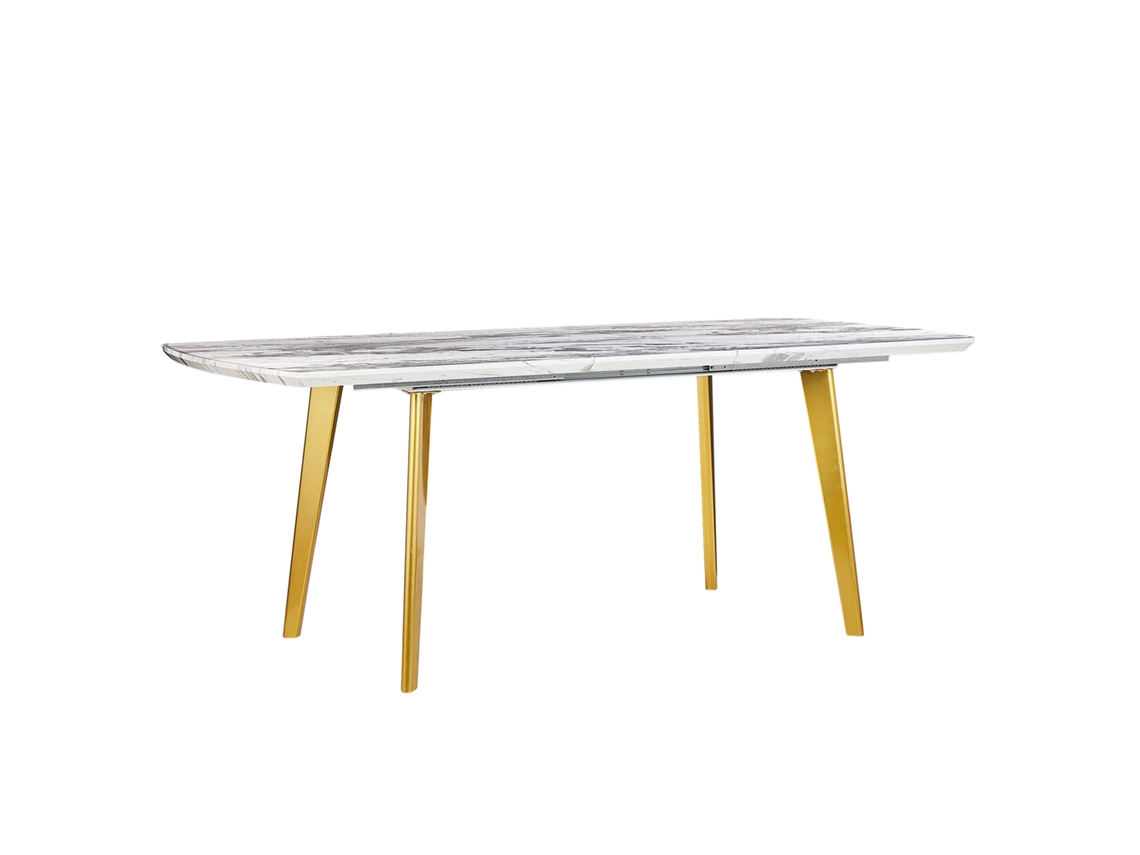 Mesa de comedor BELIANI Mosby de MDF Blanco 90x200x77