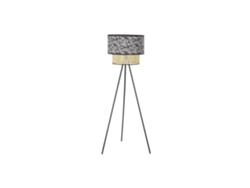Lampara Pie Metal Poliester Palmeras 60x60x129cm