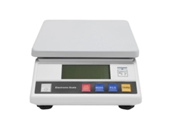 Balanza digital contadora, capacidad máxima 7500 g, pantalla LCD, blanca.