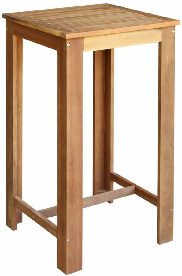 Set De Bar y taburetes vidaxl 3 piezas madera acacia maciza pzas mesilla alta banco asiento mueble