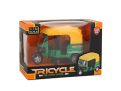 Ats-modelo De Moto De Tres Ruedas Miniatura 1:14 Con Luz Y Música Para Niños Color Verde