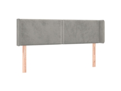 Maison Exclusive - Cabecero De Terciopelo Gris Claro 147x16x78/88 Cm