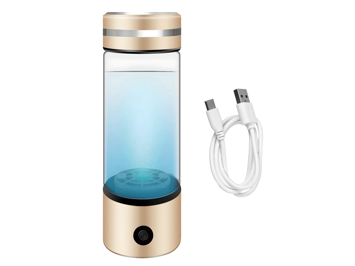Botella Generadora De Agua De Hidrógeno Portátil Recargable Por Usb De 330 Ml Spe+pem Para La Salud