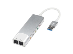 Convertidor de audio USB externo, tarjeta de sonido 5.1, adaptador de auriculares para PC