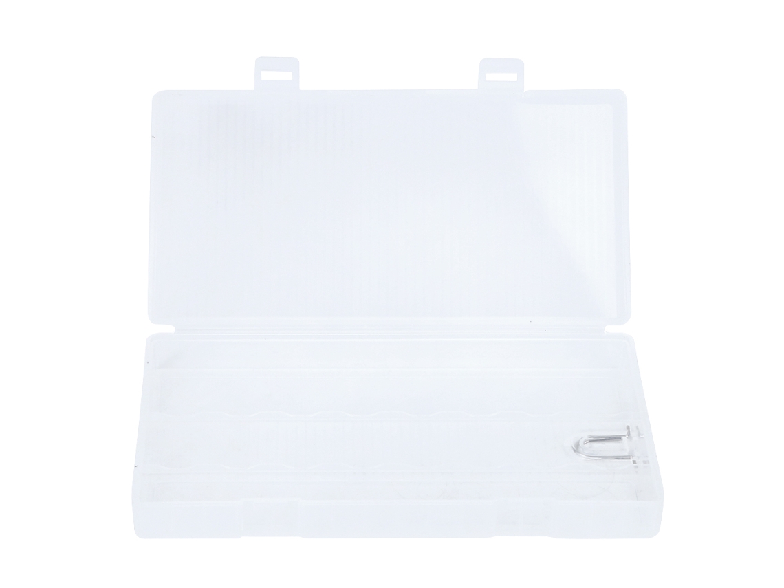 Caja De Almacenamiento Portátil Transparente De Pp Con Gancho Para Batería 18650