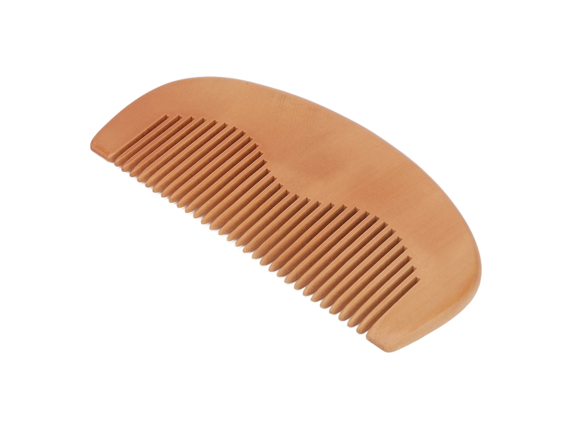 Peine De Madera Portátil Artesanal Para Cuidado Del Cabello Y La Barba
