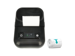 Impresora térmica, mini impresora de etiquetas Bluetooth con 3 rollos de papel de etiquetas 40x30, color negro Cuich