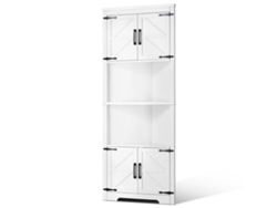 Mueble esquinero blanco de 171 cm con 4 puertas y estantes regulables Tekmaquinas