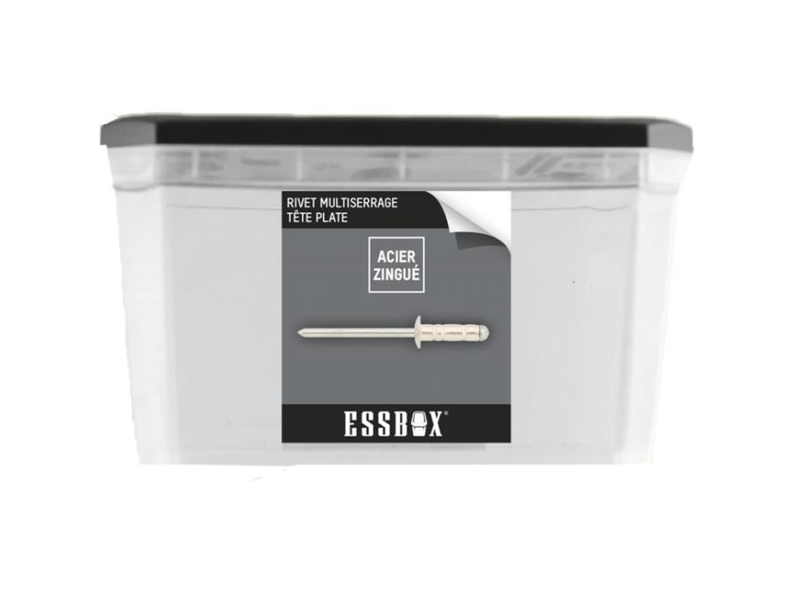 Remaches estándar de cabeza plana essbox scell-it alu-steel 4 caja de 8 mm x 16 mm 500 ex-9445124816