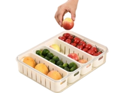 Recipiente Para Frutas - 4 Compartimentos - Com Bandeja Portátil
