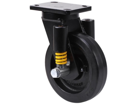 Rueda giratora placa 10hlse250-hgb suspension goma negra natural eje bolas ALEX