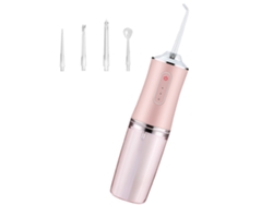 Irrigador bucal portátil eléctrico inalámbrico con hilo dental con tanque de agua Limpiador de dientes recargable Rosa CHRUI
