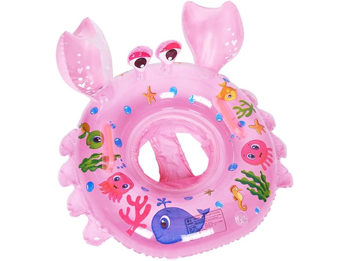Flotador Infantil, Balsa Hinchable Con Asa Y Asiento Para Coche, Para Bebés De 8 A 48 Meses, Color Rosa. Siurn