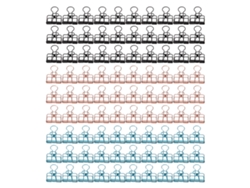 90 Pinzas De Carpeta Oro Negro Azul Fuerza De Sujeción Fuerte Metal Estampado Para Niños Estudiantes