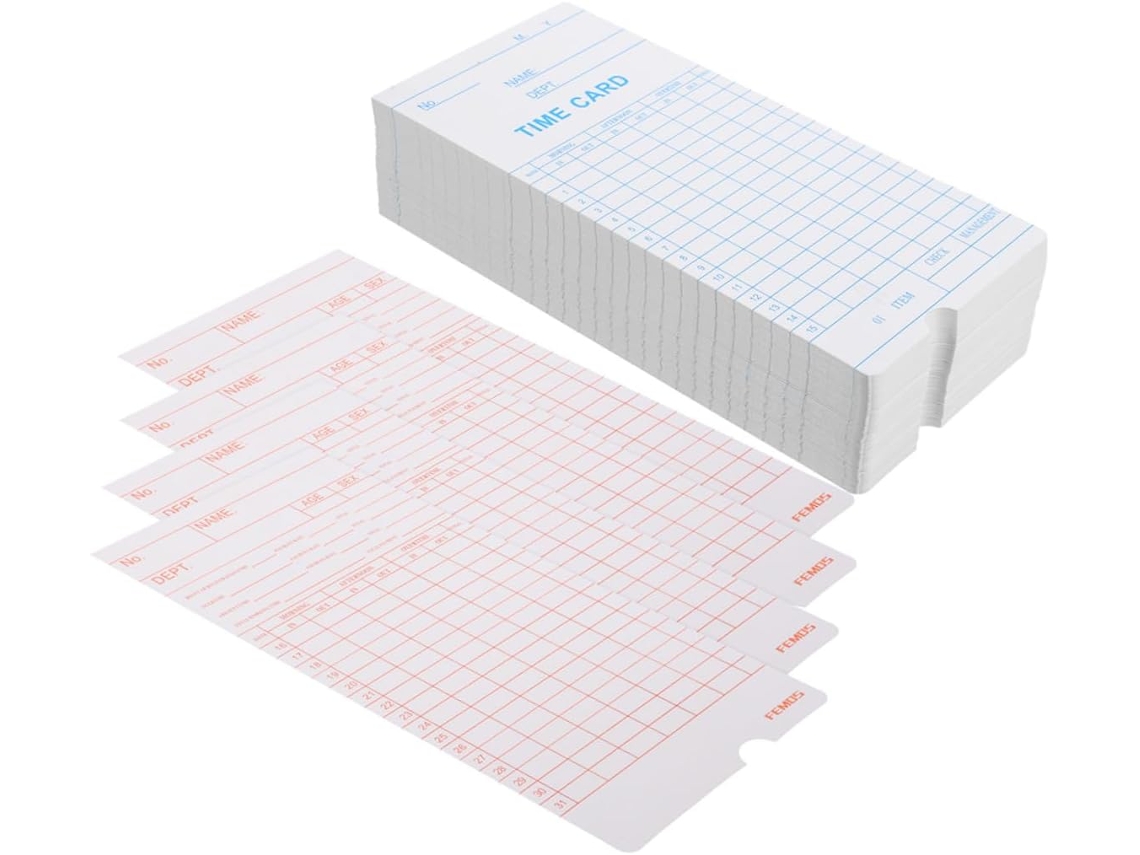 100 Hojas De Registro De Horas En Papel Para Empleados: Registro Semanal Y Diario.