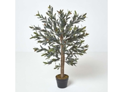 Homescapes Green Olive Tree Artificial Plant With Pot, 90 Cm