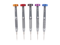 Conjunto De Chaves De Fenda Metal 5pcs 0.6 0.8 1.3 1.5 T2 Para Relógio Joia Brinquedo Óculos Casa